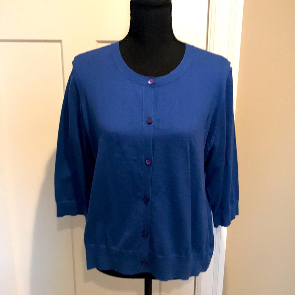 Eileen Fisher ¾ sleeve cardigan L